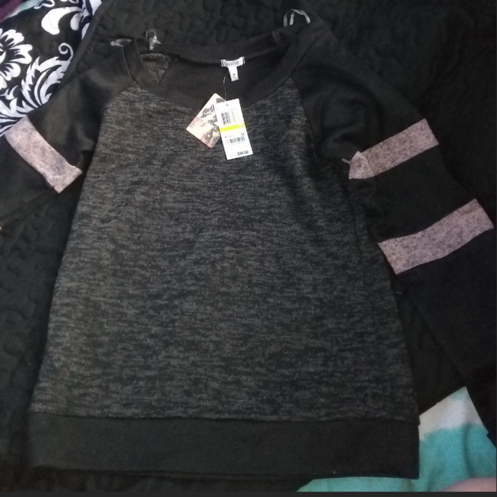 Self Esteem Black and Gray Top
